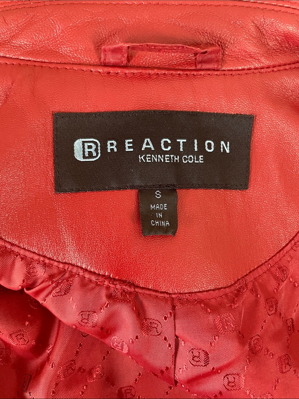 Kenneth Cole Reaction Red Women's Leather Button-Front Jacket - Picture 9 of 10